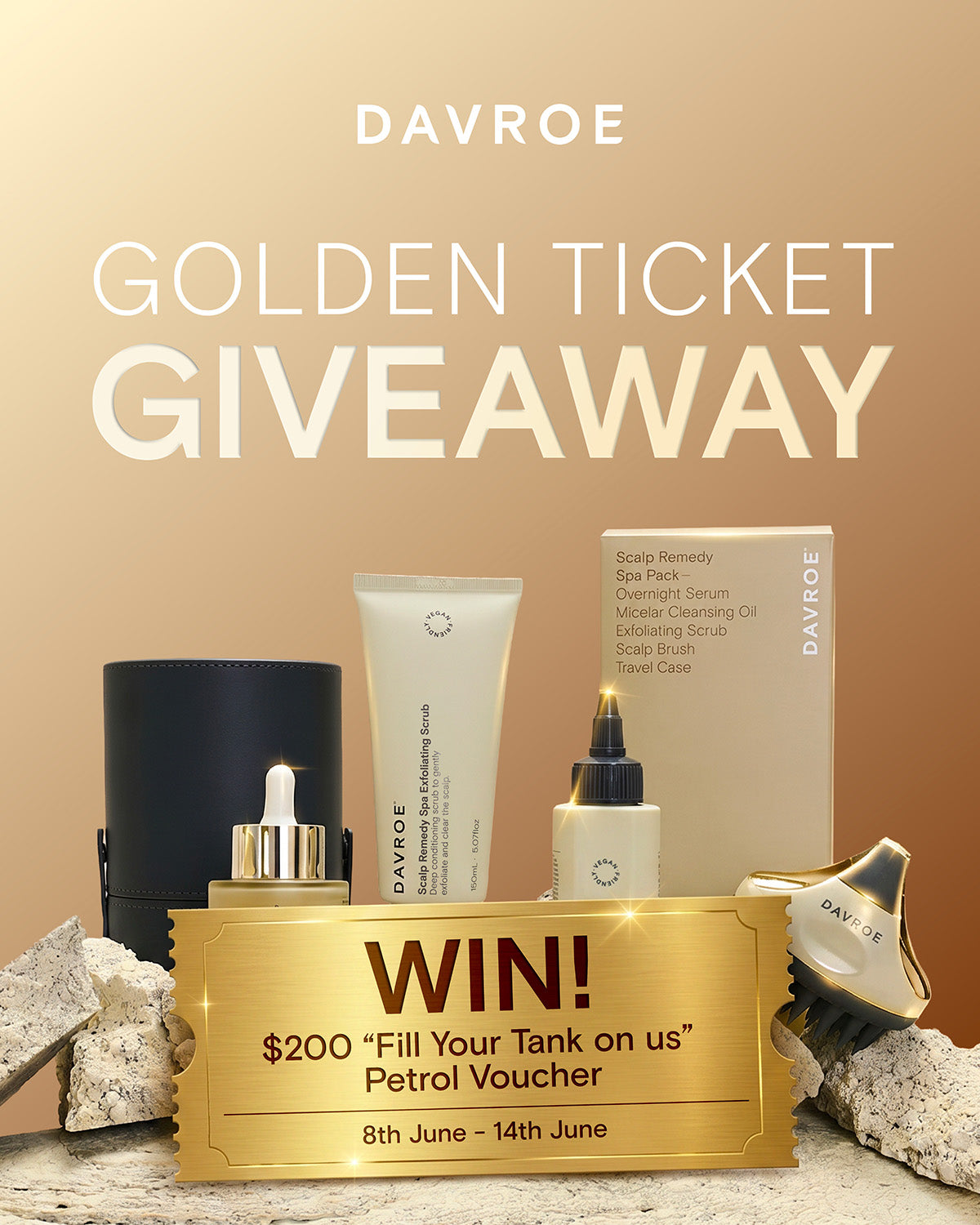 Golden Ticket - Win $200 Petrol Voucher