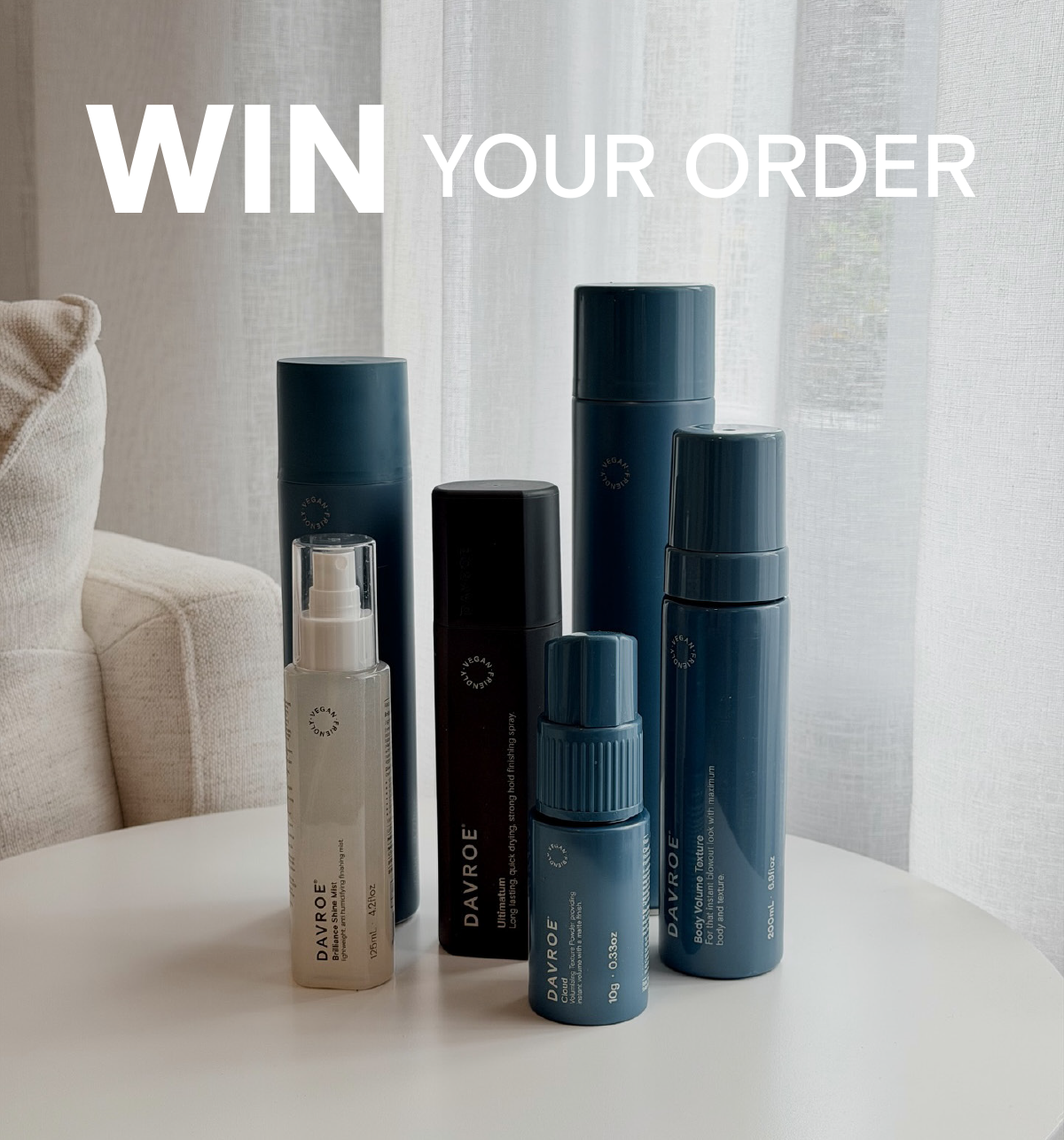 1 x ENTRY TO WIN YOUR ORDER BACK