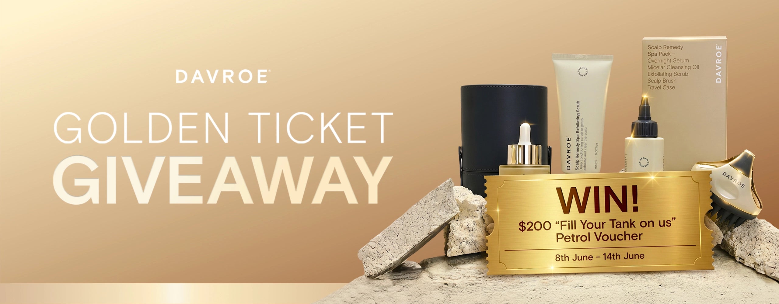 Davroe Fill Your Tank on Us Petrol Voucher Golden Ticket Giveaway